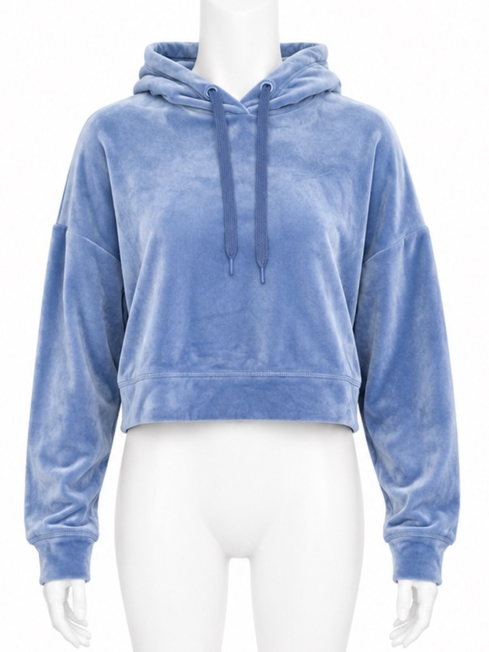 OFFLINE by Aerie Blue Velour Hoodie Small